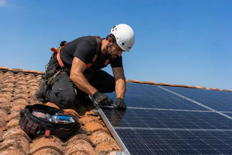 Maintenance et monitoring de panneaux solaires à Pérenchies
